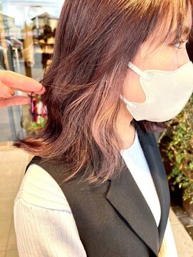 ソレイユトウキョウシブヤ(SOLEIL TOKYO shibuya) 流行りのインナーカラーにピンクで可愛く愛されスタイル♪