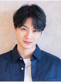 ブルーブラック センターパート 韓国