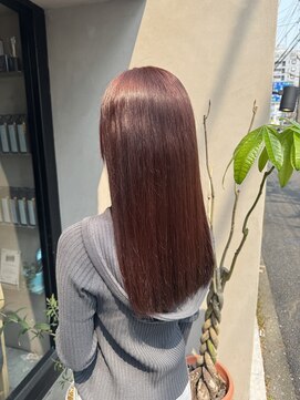 ヘアーソート(hair sort) ブリーチなし！脱黒髪ピンクヘア(^_-)-☆