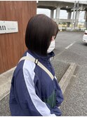 大人女性にオススメボブカット/オリーブグレージュ/