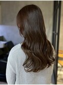 横浜西口ミディアムレイヤーワンカラーカーキグレージュカラー