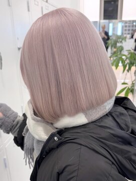 サンクマーケット 渋谷(cinq MARKET) 渋谷ブリーチカラータッセルボブ顔周りレイヤー切りっぱなしボブ