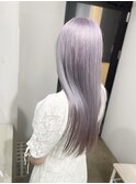 ペールラベンダーパープルカラーブリーチダブルカラー/横浜駅