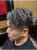 ホワイトメッシュツイスパ/大宮/フェードカット/メンズカット