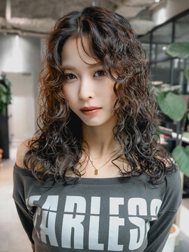 シオン(shion) ロングおくれ毛ココアベージュ小顔_F1319