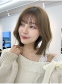 ボブディオリーブベージュ髪質改善縮毛矯正フェイスレイヤー