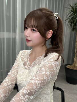 ボタン シブヤ(VOTAN SHIBUYA) 【MISAKI】盛れる顔まわりカット/ショコラブラウン/透明感カラー