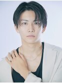 ナチュラルセンターパート 前下り 鹿児島メンズ