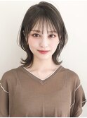 前髪クールショート似合わせカット斜めバングデジタルパーマ