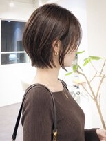 アンク(ank)&nbsp;ショートショートボブ20代30代40代長めショートセピアベージュ
