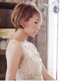 カットで小顔！ナチュラル可愛いトップふっくらショートボブ♪