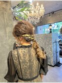 韓国風ヘアアレンジ編み込みバレイヤージュ☆２０代３０代４０代