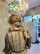 ロゼット(ROSETTE) 韓国風ヘアアレンジ編み込みバレイヤージュ☆２０代３０代４０代