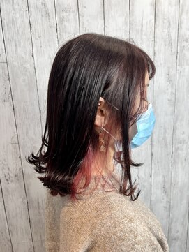 ビューティドレッセヤマノ 池袋パルコ(Beauty Dresse YAMANO) (インナーカラー】ローズピンクインナーカラー