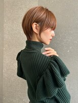 ロンドブルーム 天神大名店(Lond Bloom) ミルクティベージュカラーミニボブ大人ショートボブショート