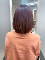 エウペ 渋谷(WEUPE)&nbsp;斜めバング/グレージュカラー/デザインカラー/シルキーベージュ