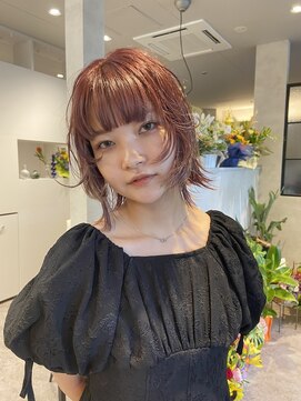 オンドバイサク(ondo by Saku) ブリーチカラー/ピンクベージュ/顔まわりカット/20代