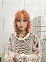 シーン(SCENE) ペールオレンジ×レイヤーカット