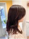 前髪カタログ#顔型別ヘアスタイル特集#インナーグレージュ