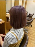 ピンクベージュ◇ボブヘア