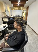 フェード×ハードメッシュ×ツイストスパイラルパーマ