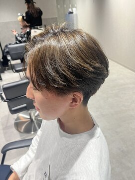 テクト バイアッシュ 吉祥寺店(Tect by Ash) センターパートコンマバングマッシュブリーチハニーベージュ