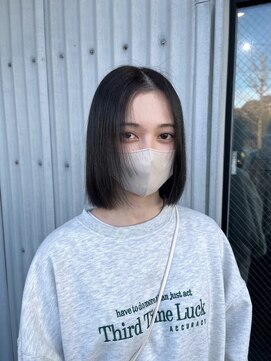 ナンバー エリュン 秋田店(N°Elune) 透明感カラー×ボブ