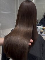 アンジェリカラボ 梅田店(ANGELICA LABO)&nbsp;髪質改善美髪縮毛矯正×ココアブラウン×レイヤーカット【川又】