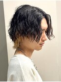センターパート/波巻きパーマ/スパイラルパーマ/men's