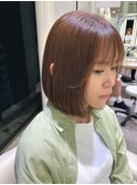 ツヤ感×ナチュラル内巻きボブ