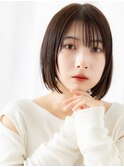 ツヤ髪ミストバング切りっぱなしミニボブk古河20代30代40代