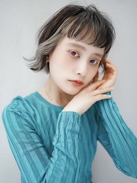 ギークス(GEEKS) 【GEEKS渋谷】オン眉ボブ/アンブレラカラー/初ブリーチ/冬カラー