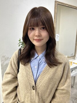 クレム 博多駅店(ChLem) モカベージュ　福岡カラー　髪質改善　ミディアムヘア