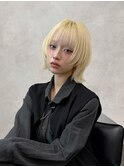 レイヤーボブ/ブロンド M