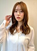 ミルクティーブラウン/ロングレイヤー/似合わせカット/小顔p越谷