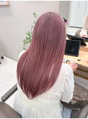 ケアブリーチ×ピンクベージュ｜うるツヤ髪質改善ロング