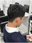 アップバング/短髪/ツイストパーマ/ブリーチ/メンズ/学割