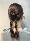 編み下ろしツイン♪