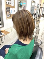 ヘアアンドメイク 心座(hair&make)&nbsp;白髪ぼかしハイライト×髪質改善カラー