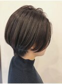 大人ショートボブ×マニッシュボブ×暗髪
