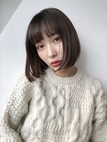 アイティー バイ アルバム 浦和店(IT by ALBUM)&nbsp;ナチュラルボブ_ココアブラウンフリンジウェーブ_37045