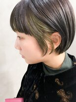 テトヘアー(teto hair) インナーカラー、オリーブベージュ、フェイスフレーミング