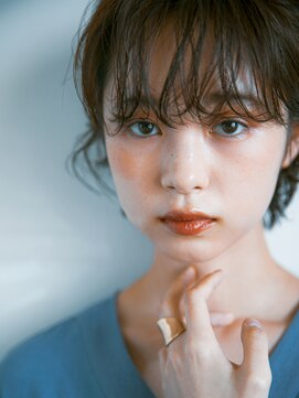 マイ ヘア デザイン 岡崎(MY hair design) ショートゆるパーマオリーブグレージュウェットスタイル