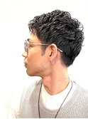 20・30代◎爽やかツーブロック癖毛風パーマモテ髪