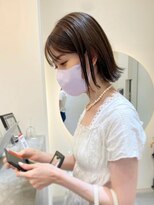 ヒュージ 三軒茶屋(huge)&nbsp;外ハネボブ_ニュアンスカラー_ベージュ