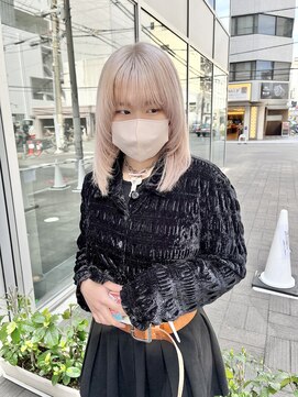 カフ(CAF) CAF FUKO/ホワイトブロンド/ハイトーンカラー/大阪/心斎橋