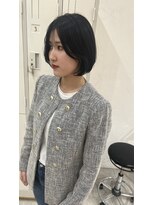ヘアデザイン ソラ(Sola)&nbsp;リバースカールボブ×フェイスレイヤー×黒髪暗髪