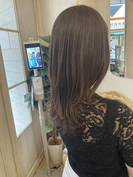 アミュレ(Amule) 人気カラーブラウンベースのマロンベージュ透明感UPくびレイヤー