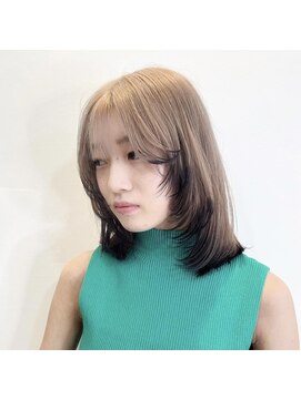 アンククロス 青山店(ANKH CROSS) 【デザインカラー】エンドカラー　ベージュ×ブラック