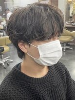 メンズカット/ラウンドマッシュ/波巻きパーマ/名古屋駅/栄駅